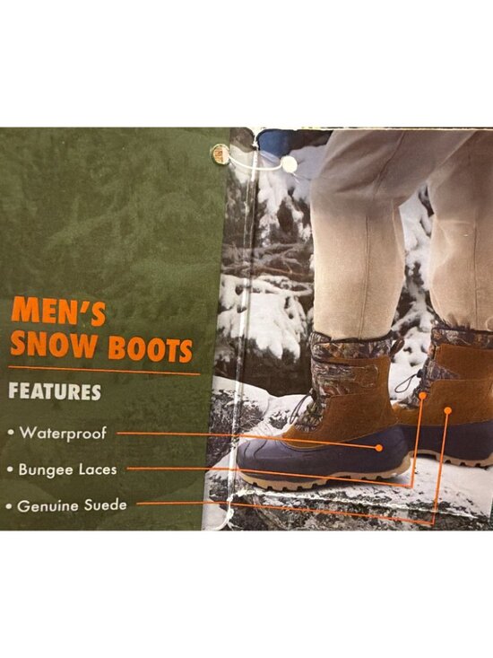 Ozark Trail Pack Suede Thinsulate 5° Mossy Oak Camo Snow Boots Men\'s Size 10 NWT main image 6